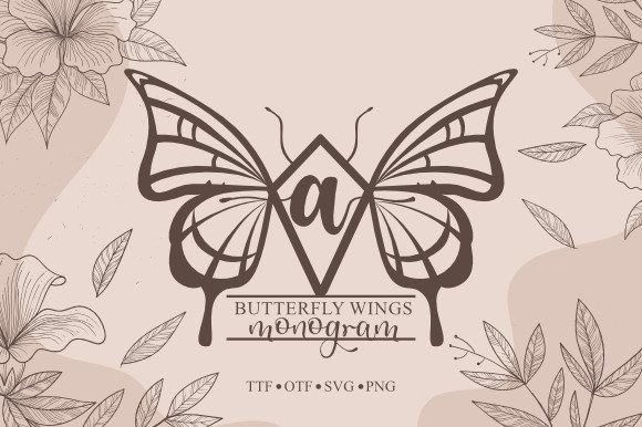 Butterfly Wings Monogram: A Unique Design for Personalized Creations