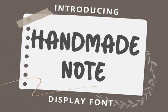 Handmade Note: A Unique Handwritten Font for Creative Projects