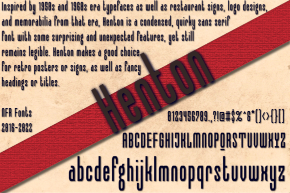 Henton: A Modern Display Font for Creative Expression