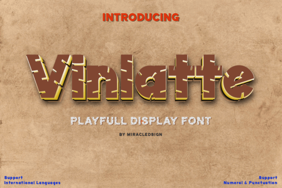 Vinlatte: A Unique Display Font Inspired by Cake Toppings